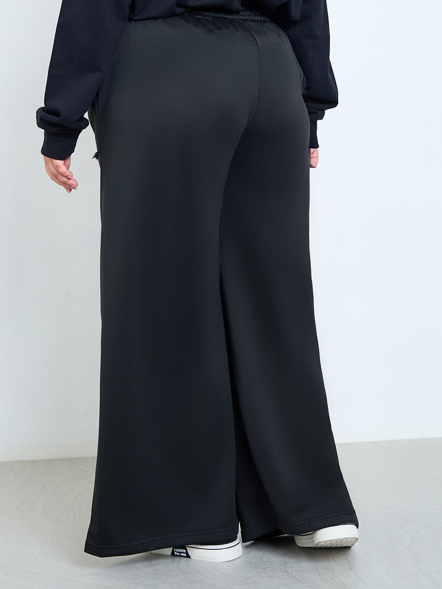 Plus Size Wide Leg Knit Joggers