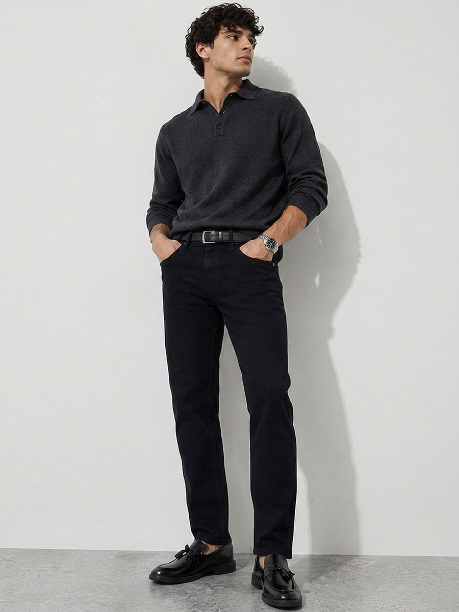 Men Black Slim Fit Jeans