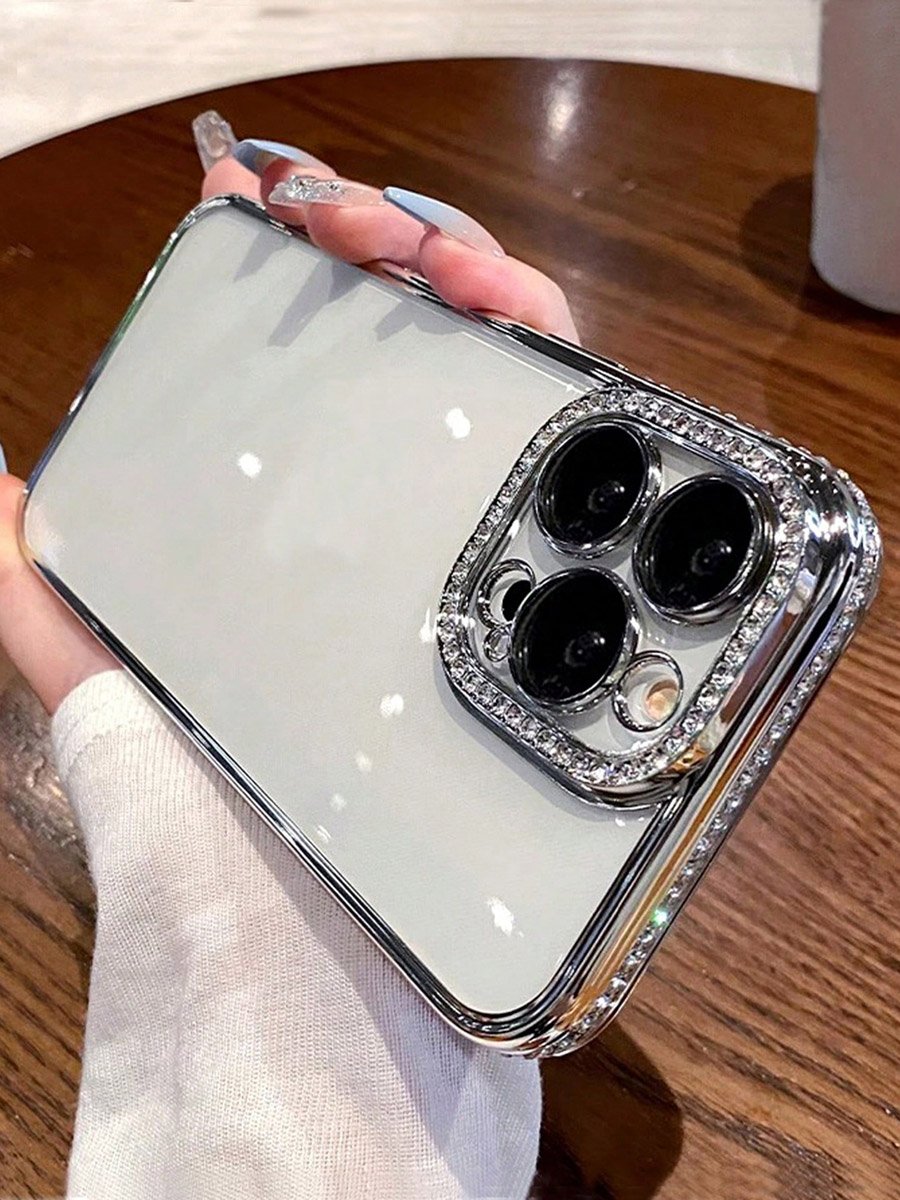 Transparent Embellished Trim iPhone Case
