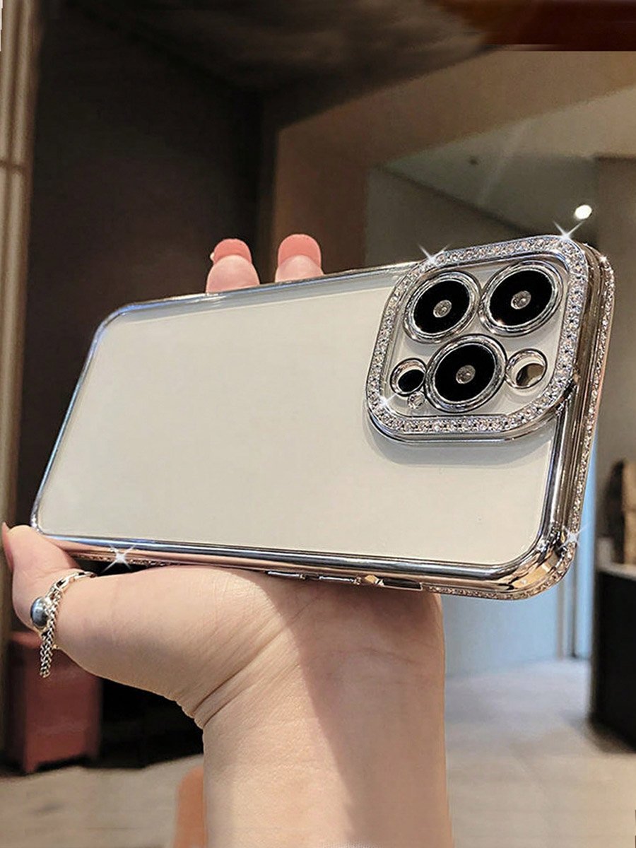 Transparent Embellished Trim iPhone Case