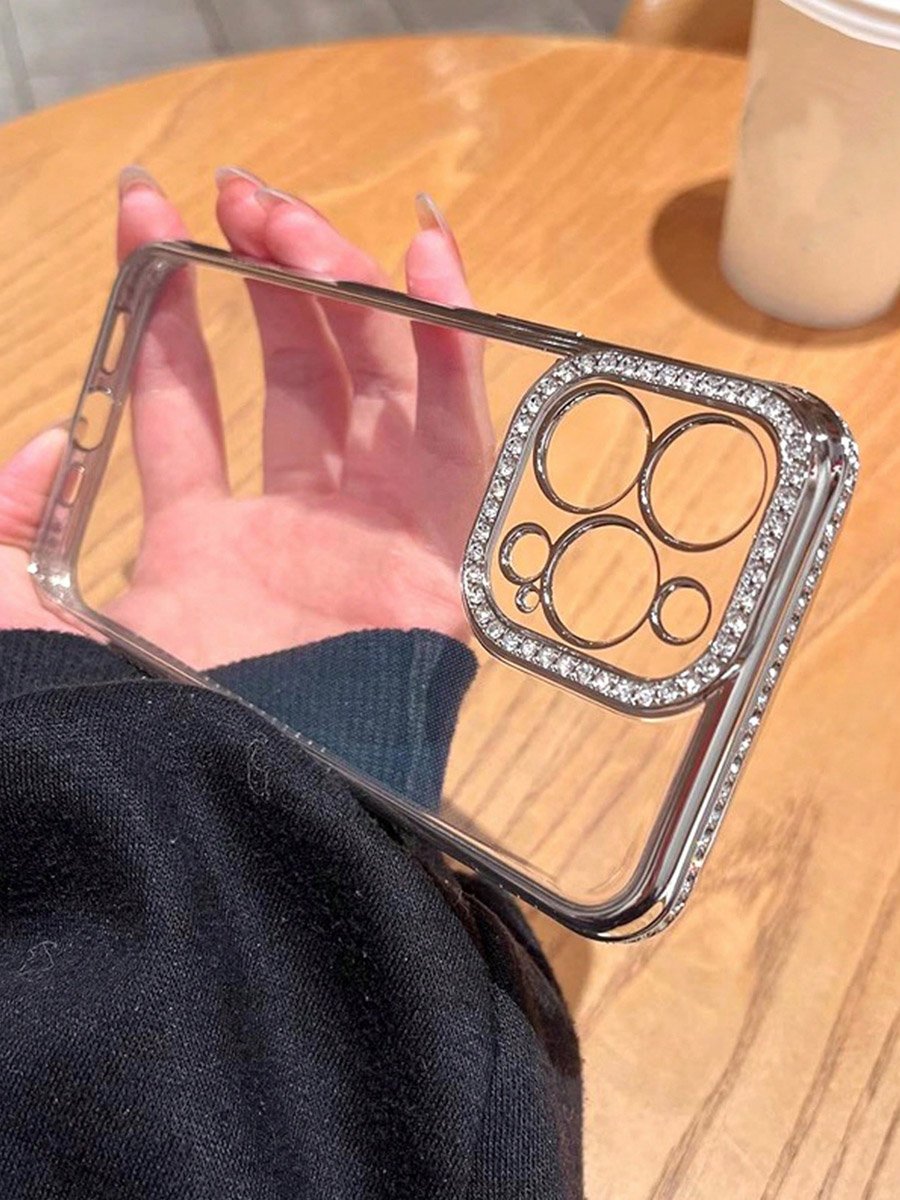 Transparent Embellished Trim iPhone Case