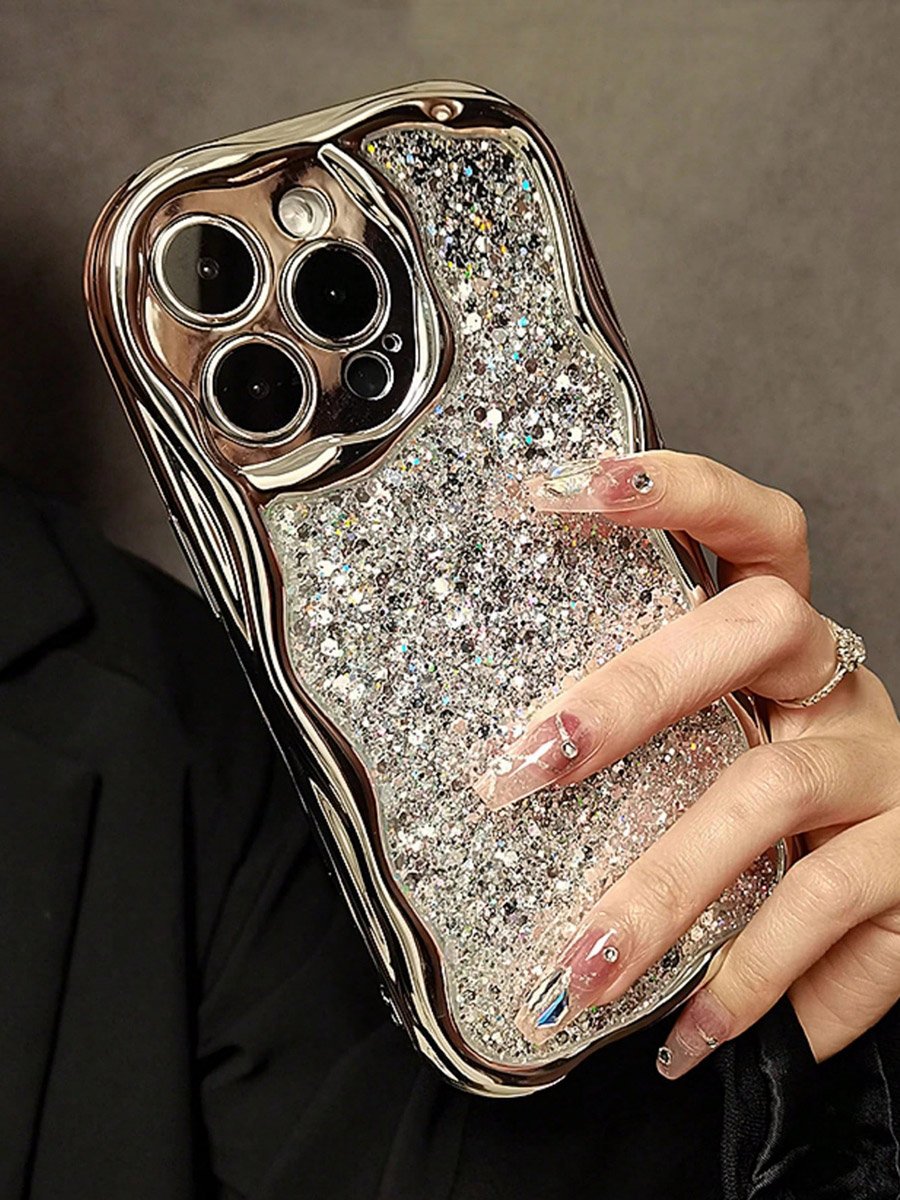 Silver Embellished Back iPhone Case