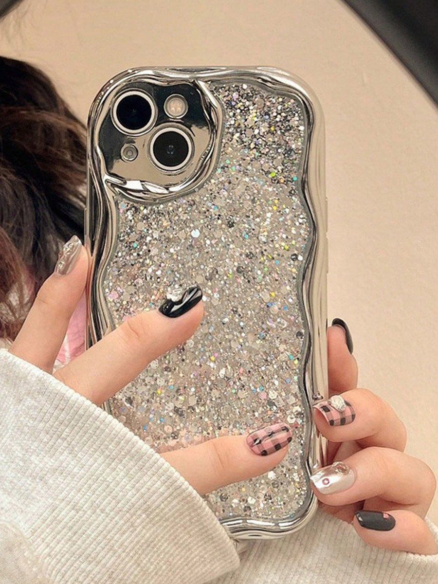 Silver Embellished Back iPhone Case