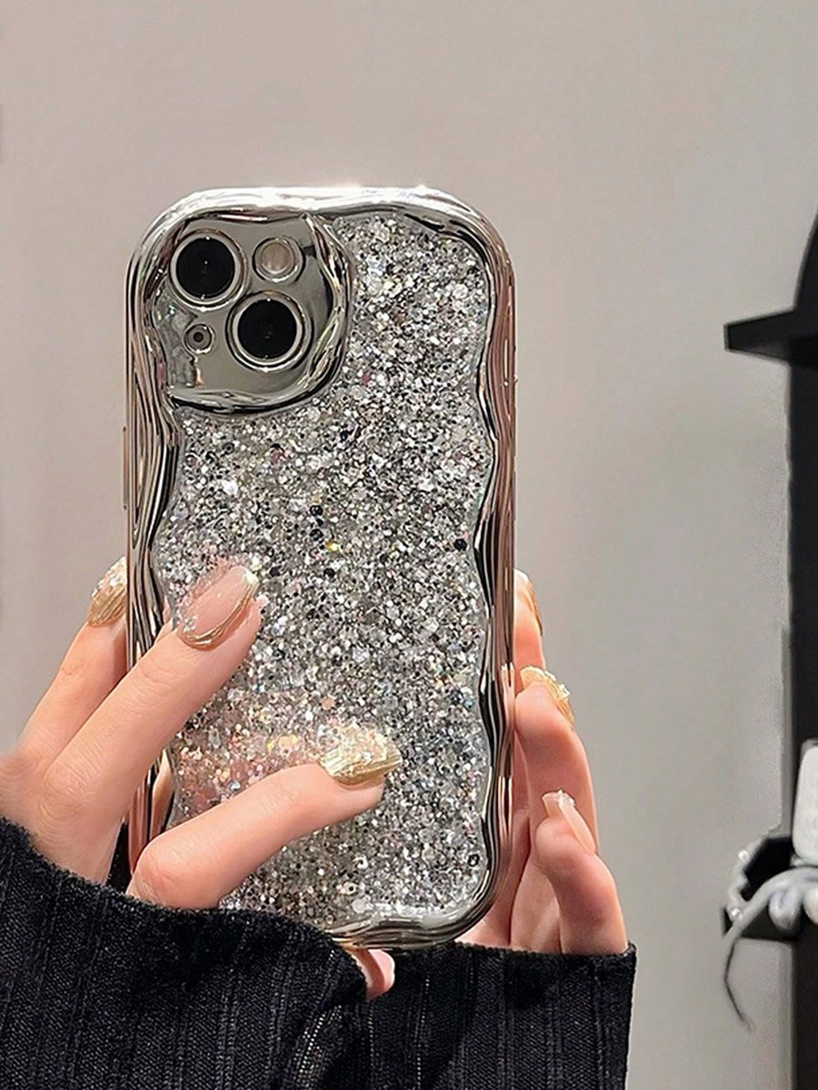 Silver Embellished Back iPhone Case
