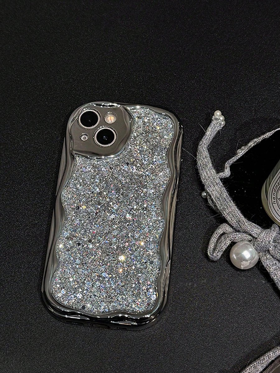 Silver Embellished Back iPhone Case