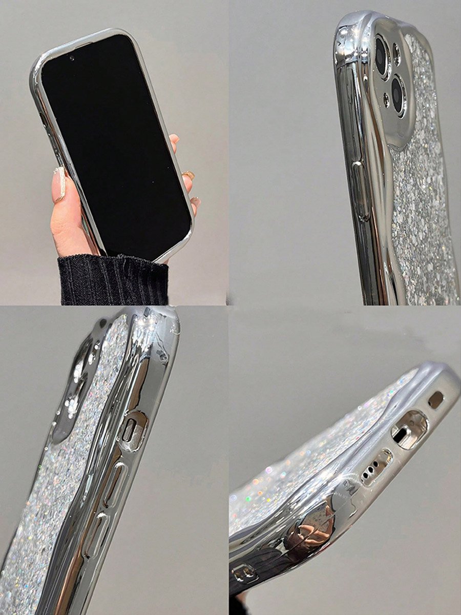 Silver Embellished Back iPhone Case