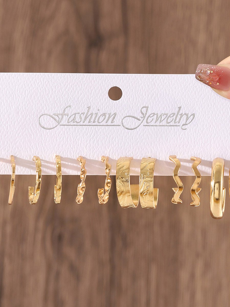 Set of 6 - Assorted Circle Earrings