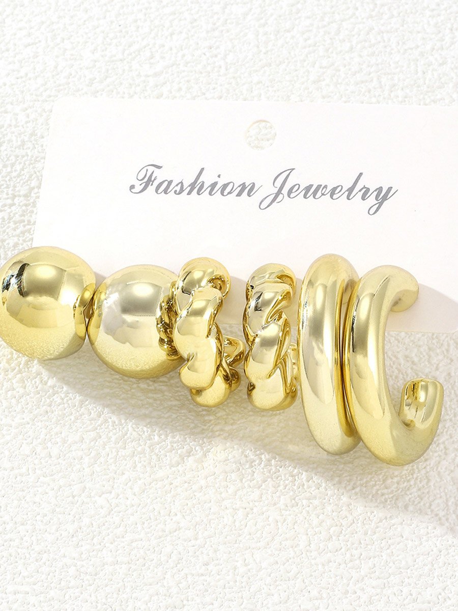 Set of 3 - Assorted Circle Earrings