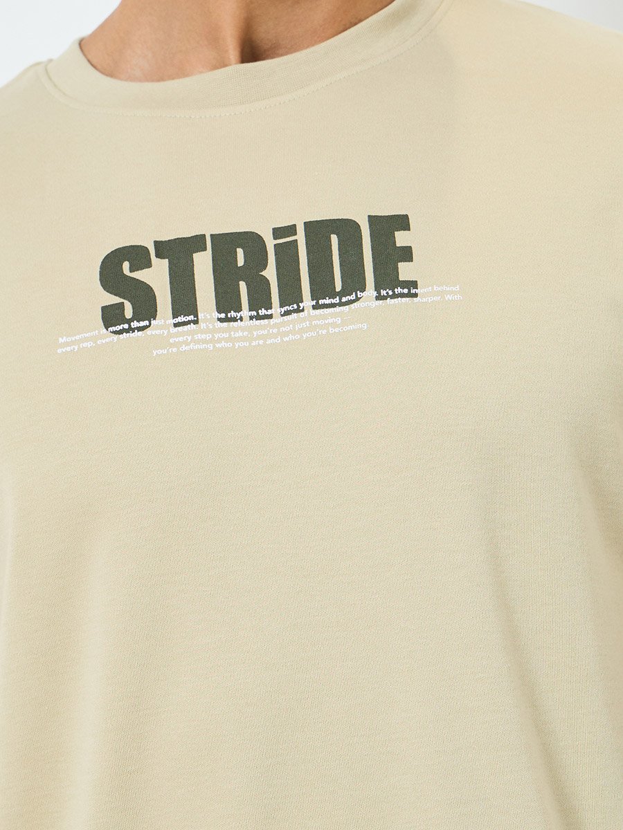 Men Oversized Slogan Print T-Shirt
