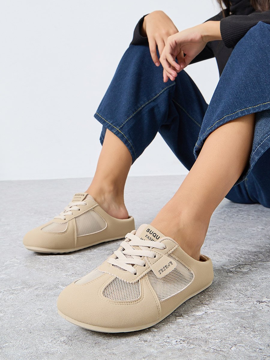 Beige Slip On Casual Shoes
