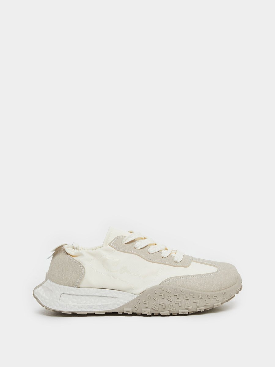 حذاء سنيكرز دانتيل مطاطي بتفاصيل مطبوعة