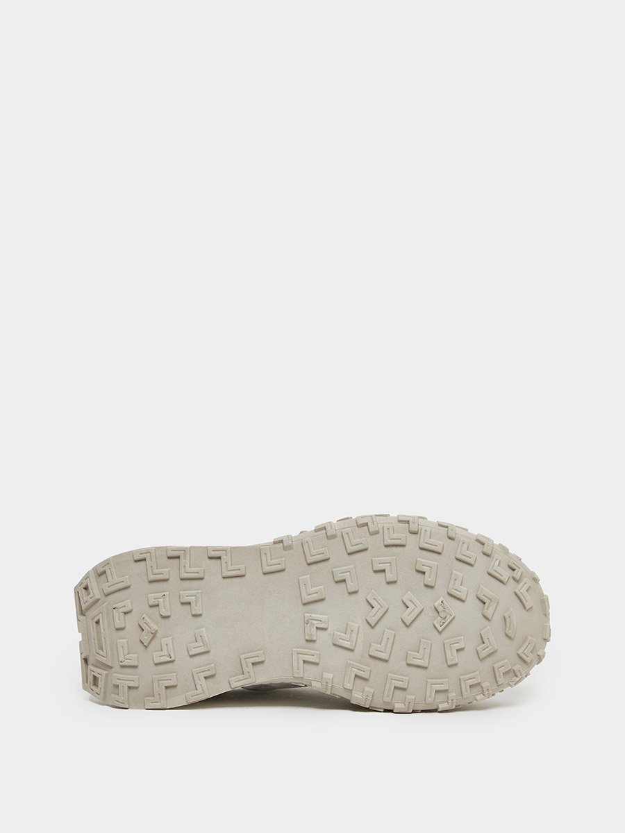 Women Printed Panel Stretch-Lace Sneakers