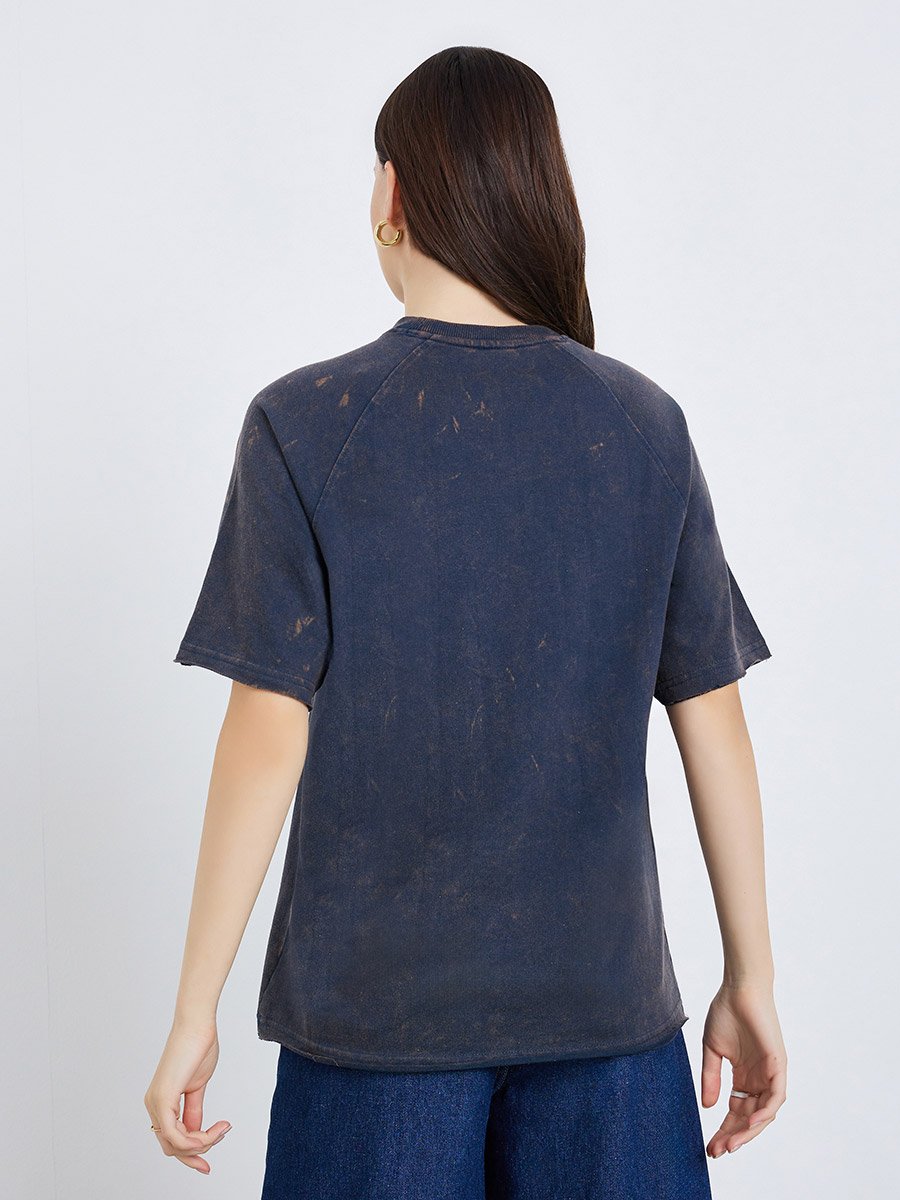Women Washed 100% Cotton Longline T-Shirt