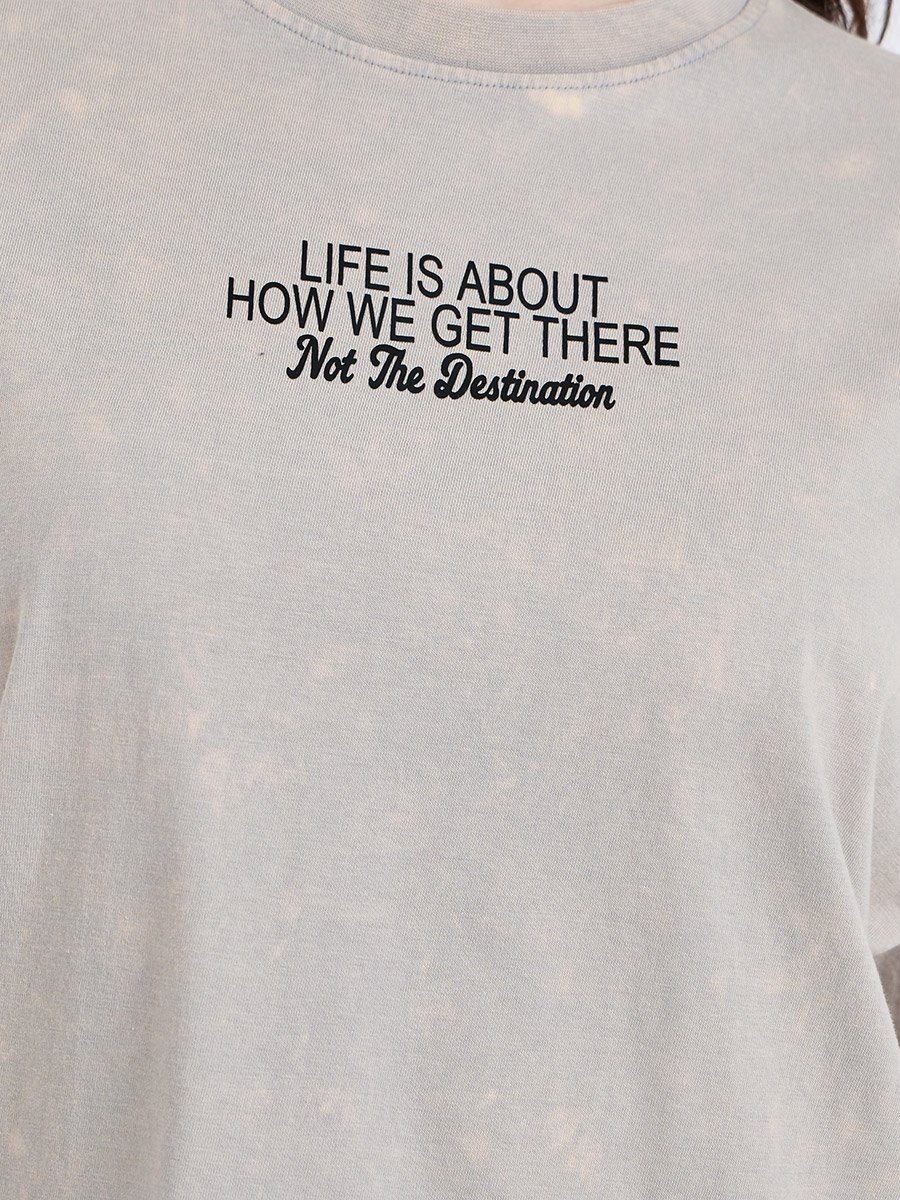 Women Washed Oversized 100% Cotton T-Shirt