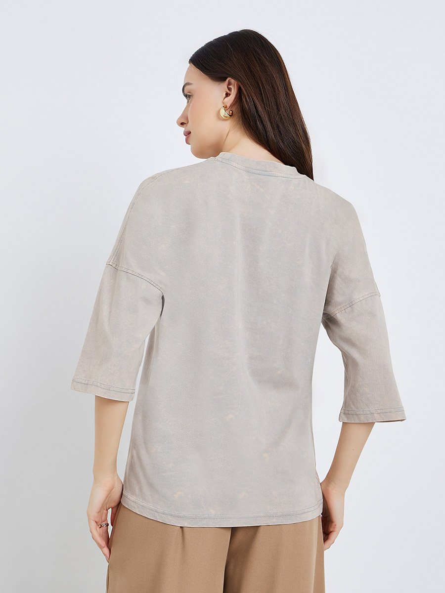 Women Washed Oversized 100% Cotton T-Shirt