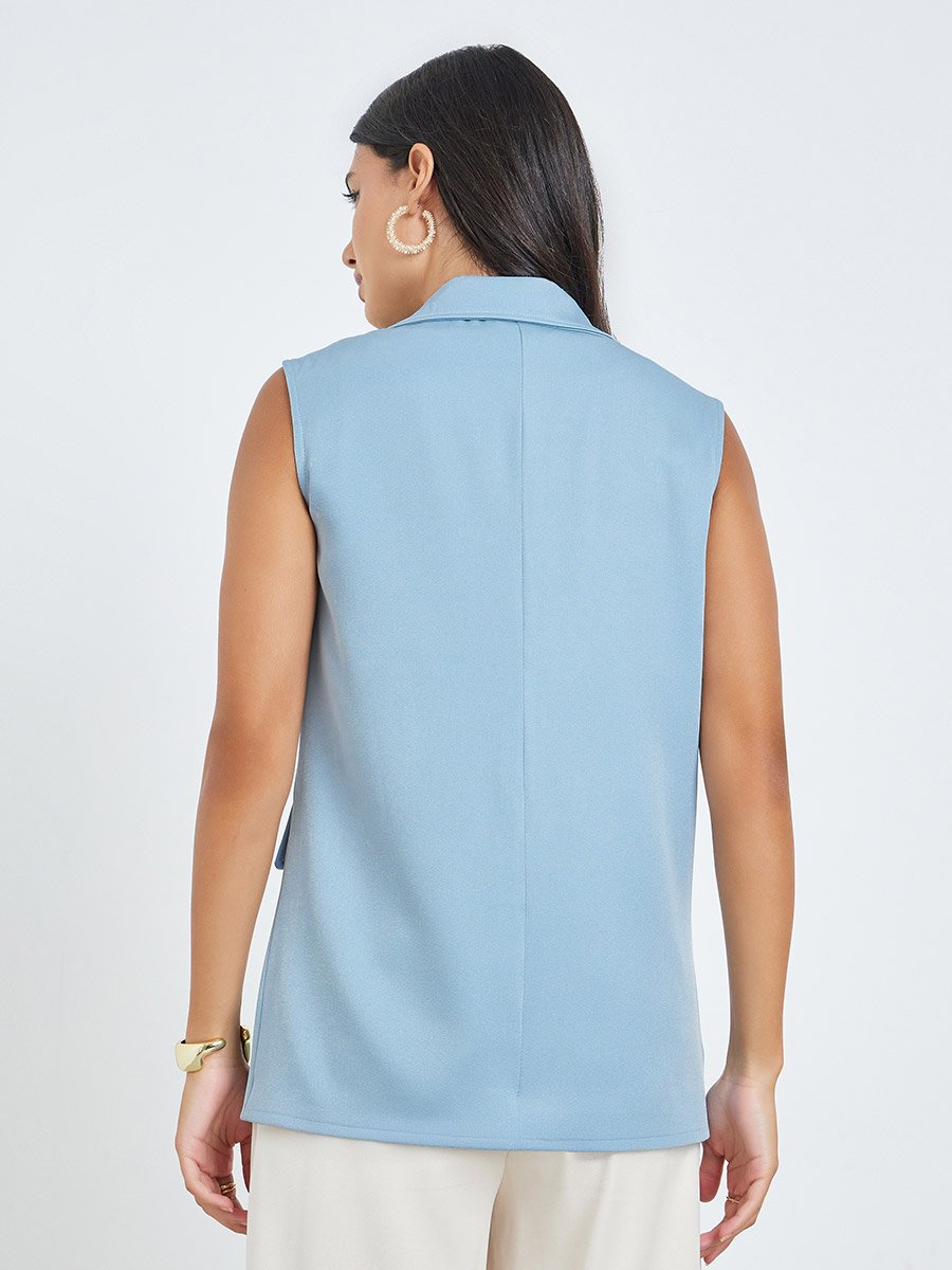 Longline Double Breasted Waistcoat