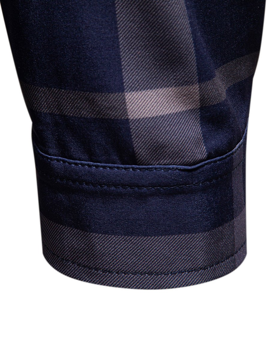 Checked Button Up Long Sleeve Shirt