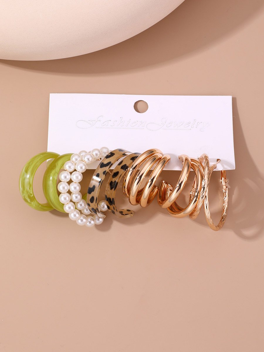 Set of 5 - Assorted Chic Hoop Earrings