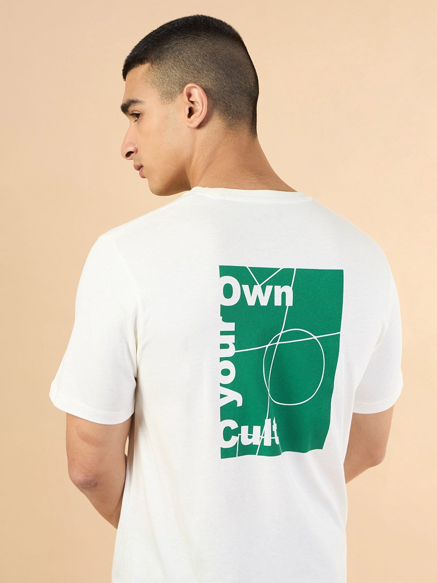 Men Off White Own Your Cult Graphic Print Short Sleeve T-Shirt
