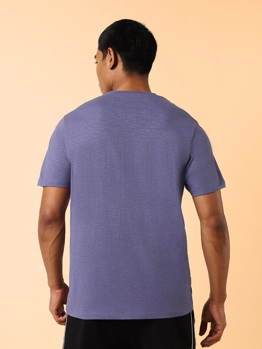 Men Purple Unstoppable Typo Print T-Shirt