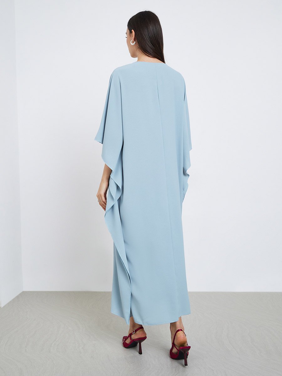 Blue Embroidered Detail Kaftan