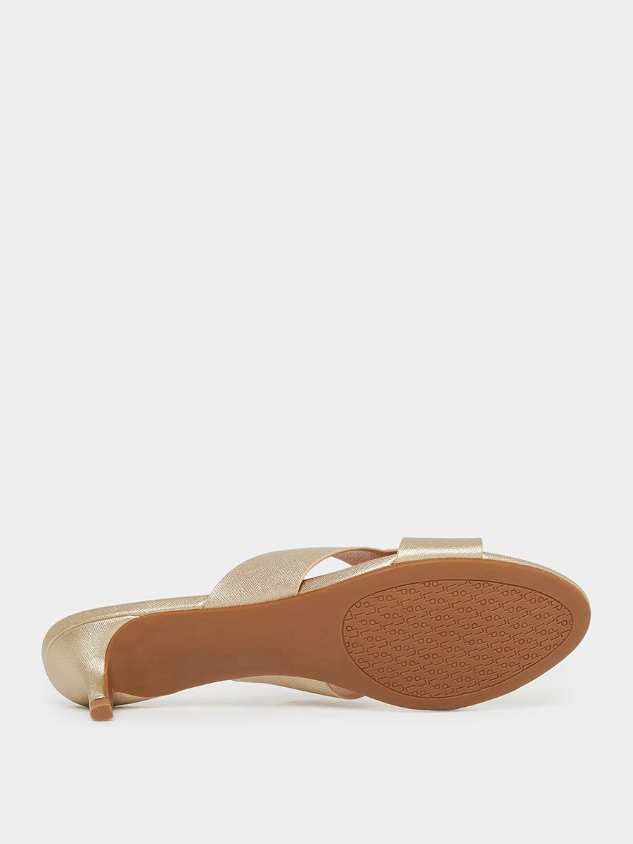 Wide Strap Low Heel Mules