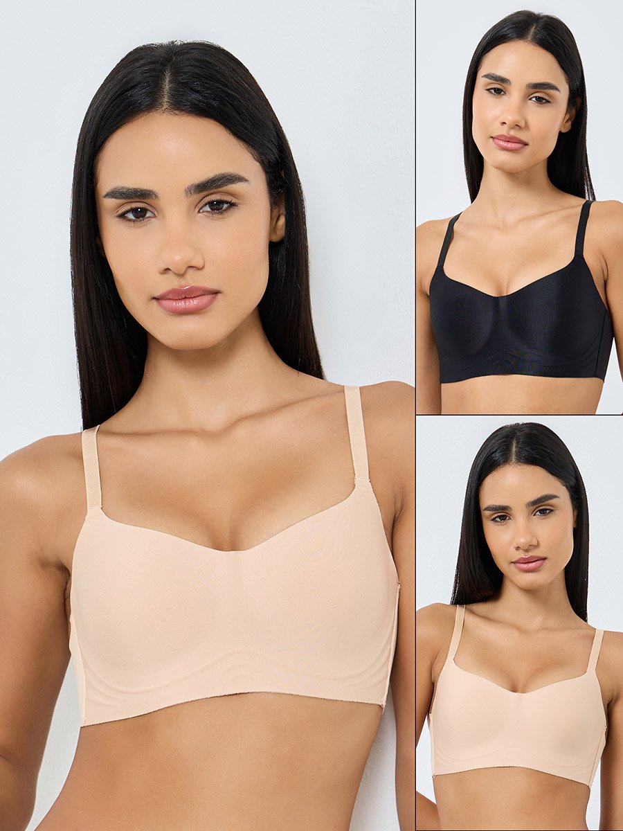Pack of 2 - Non Wired Moulded Bra