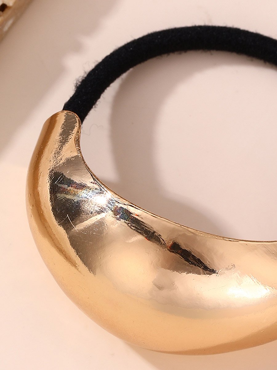 Drop Shape Metallic Hair Tie