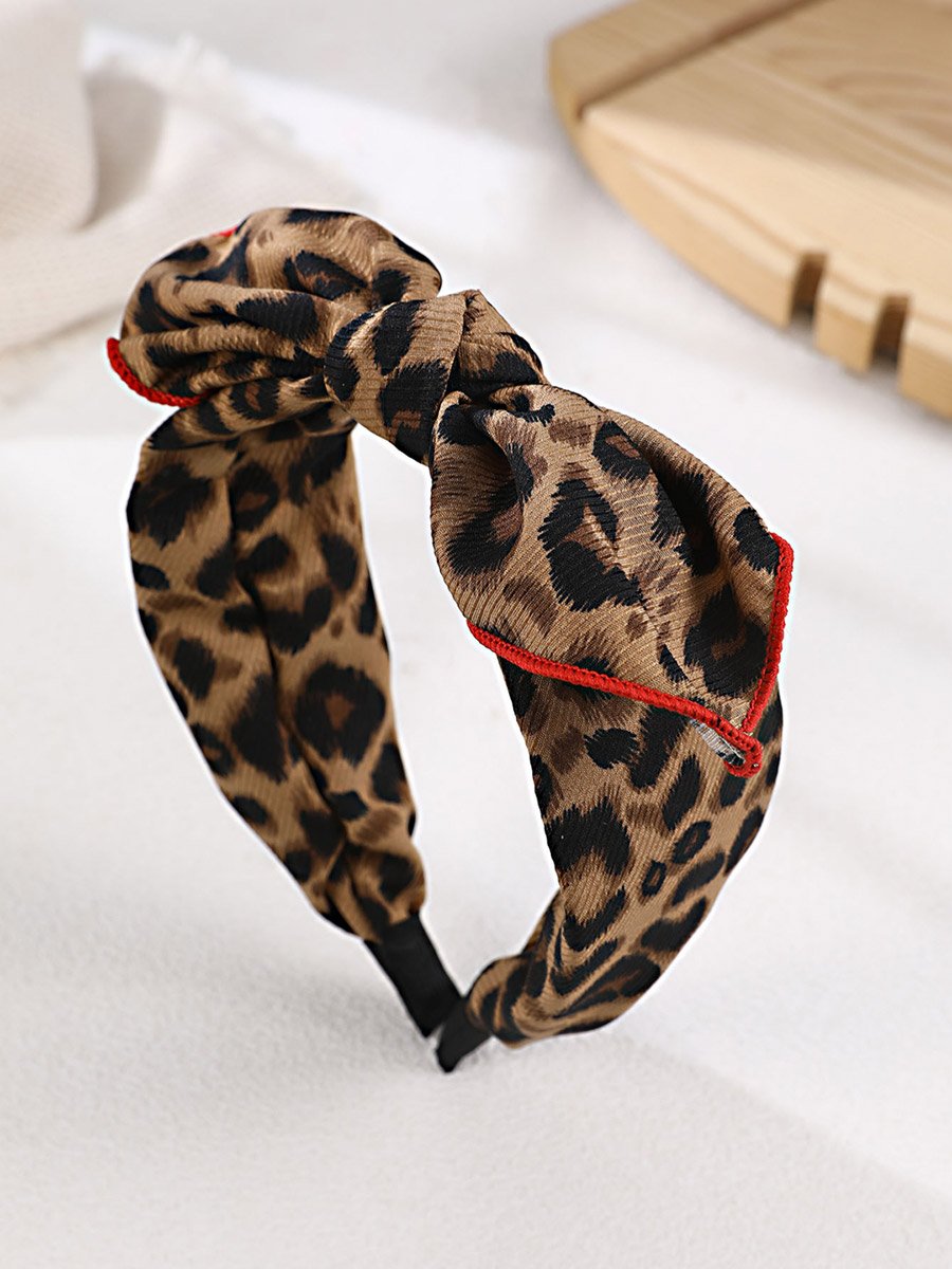 Leopard Printed Bow Headband