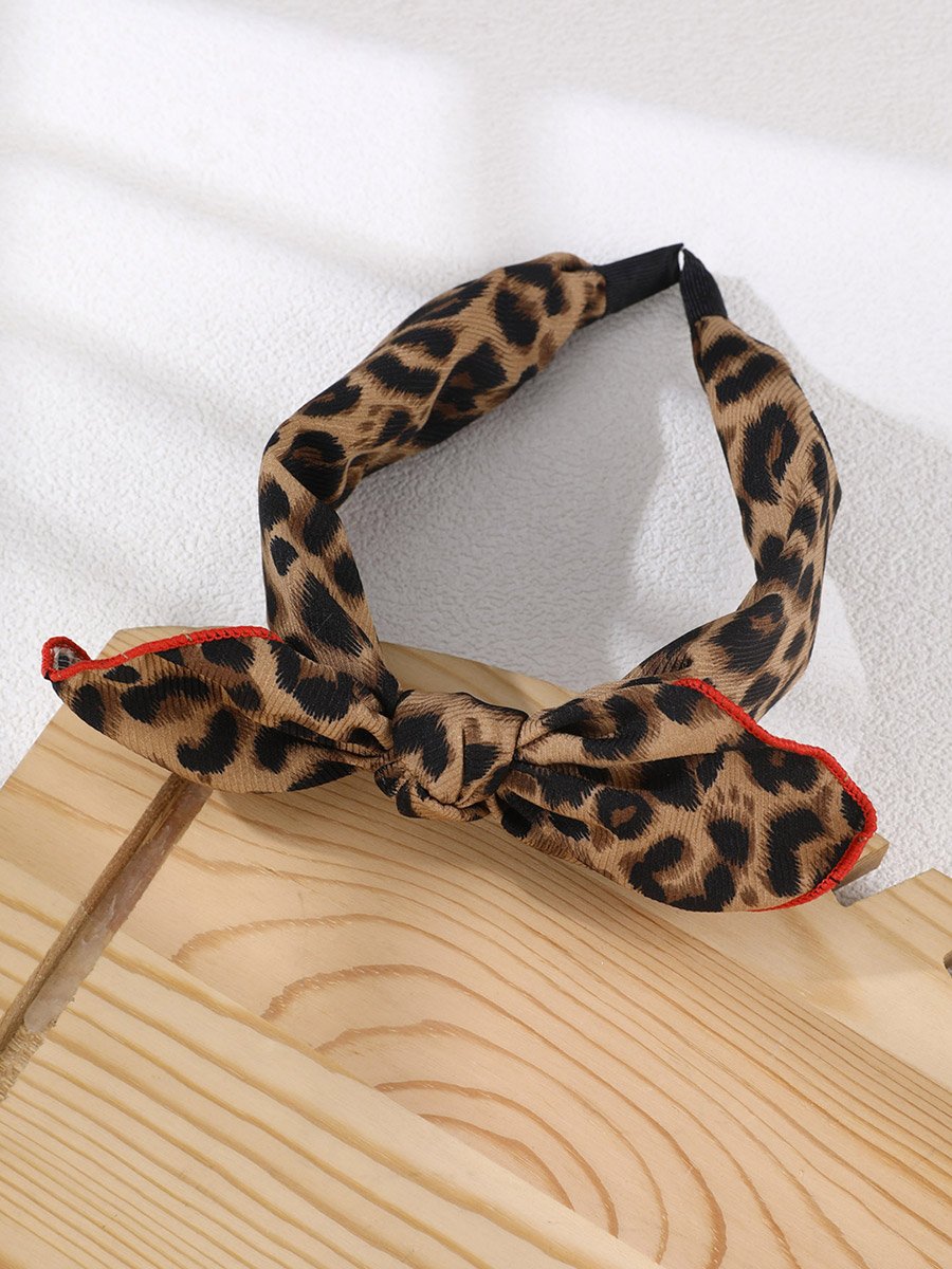 Leopard Printed Bow Headband
