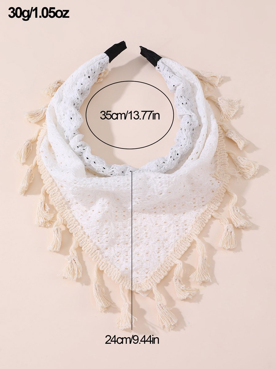 Triangle Headscarf with Tassel Trim