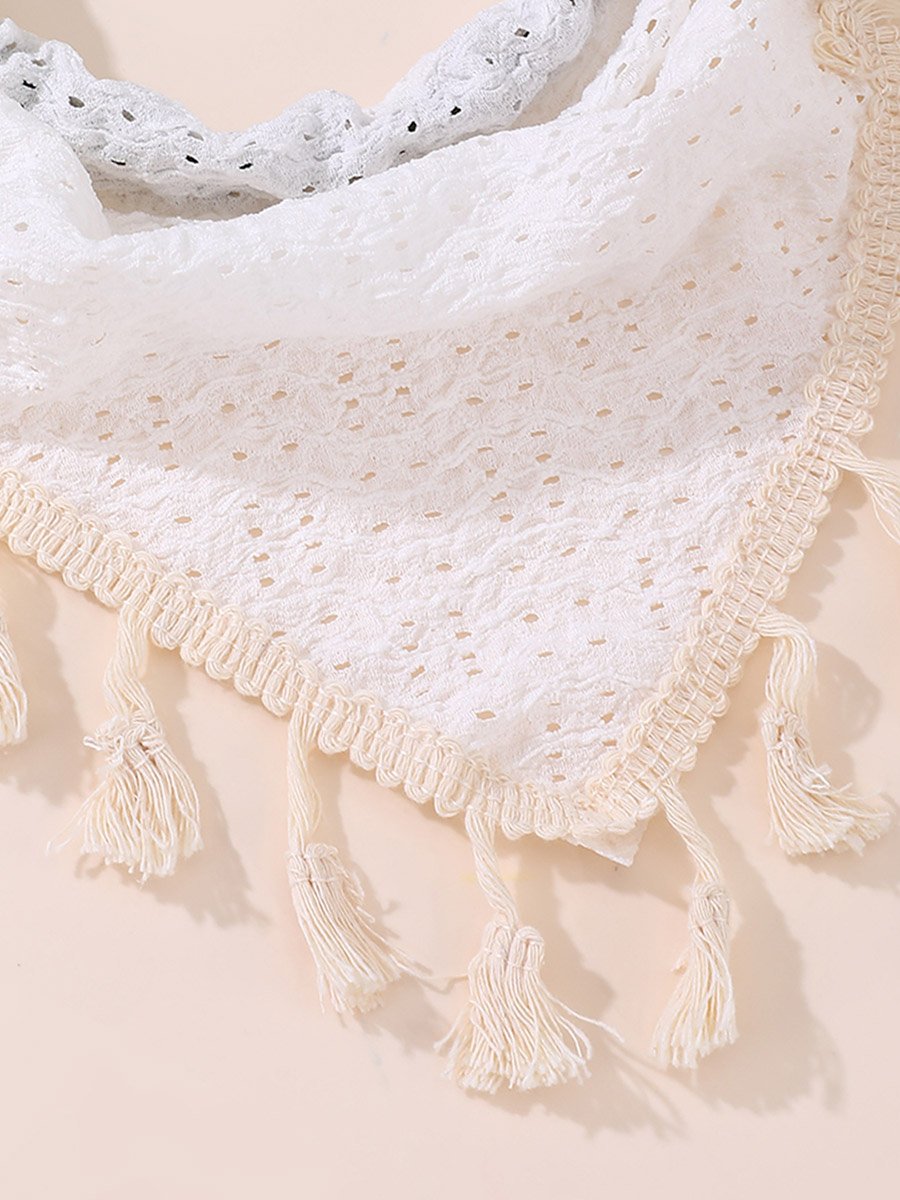 Triangle Headscarf with Tassel Trim