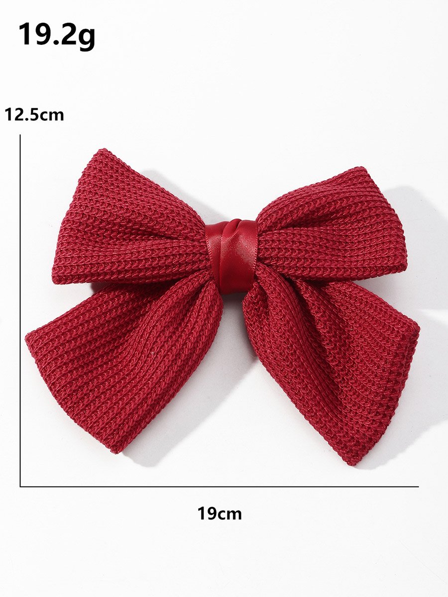 Textured Bow Hair Clip