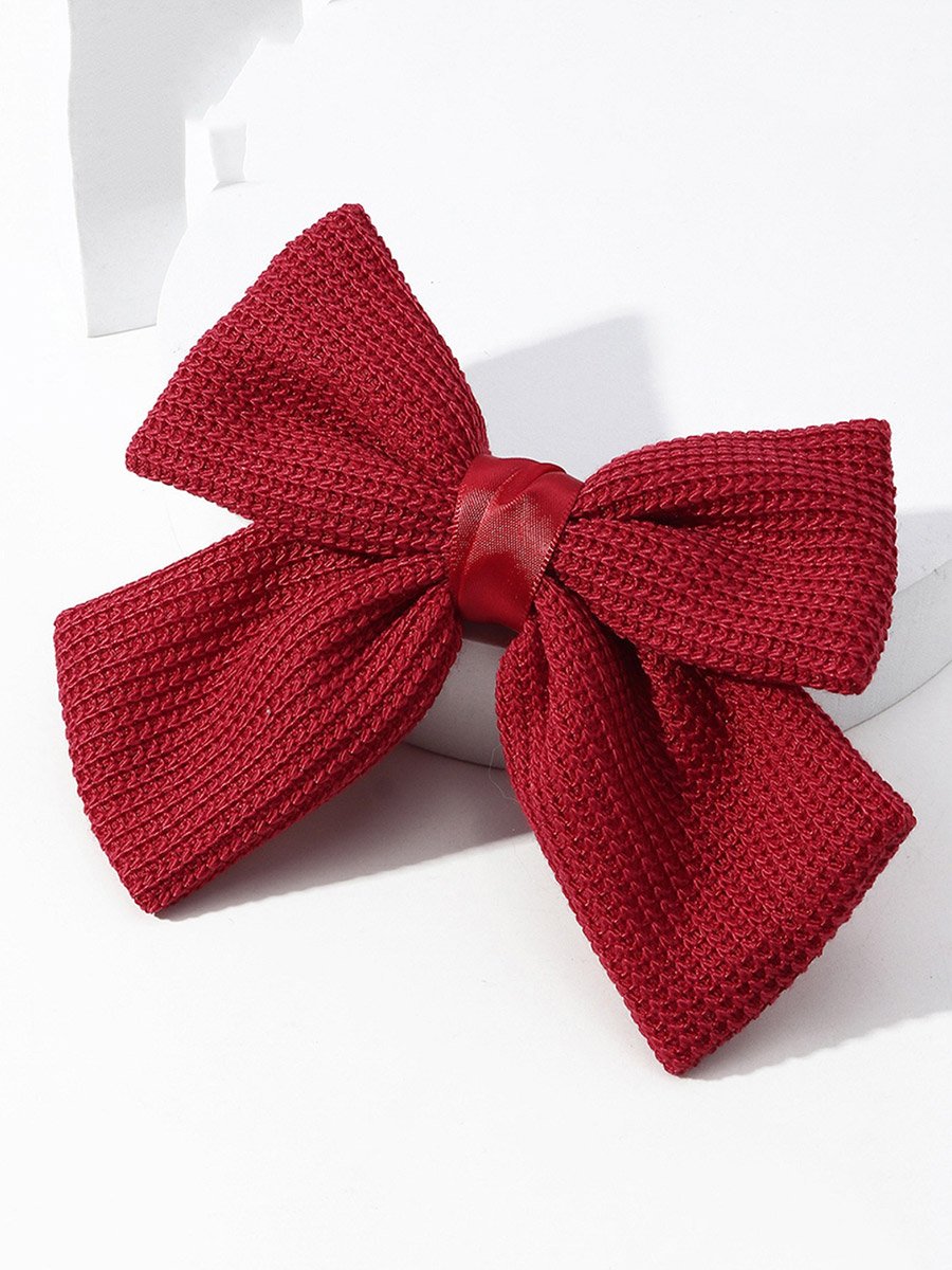 Textured Bow Hair Clip