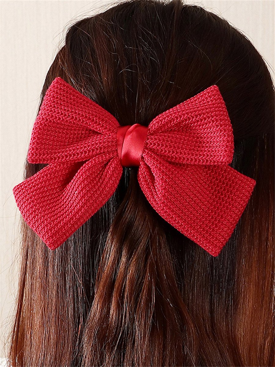 Textured Bow Hair Clip