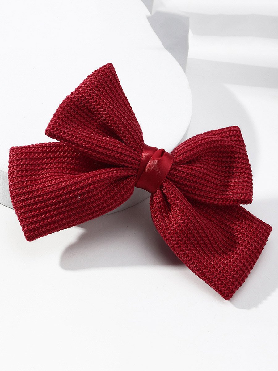 Textured Bow Hair Clip