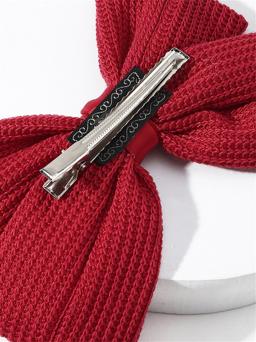 Textured Bow Hair Clip