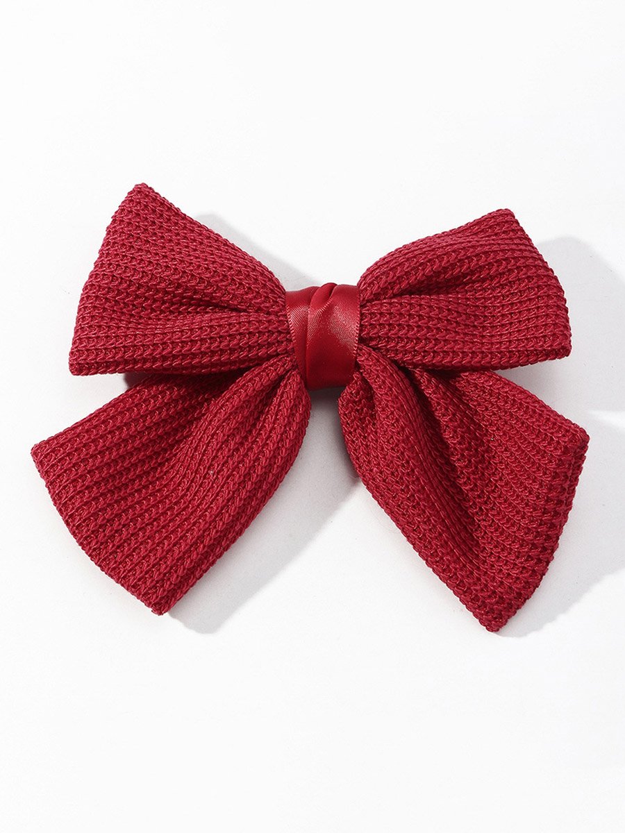 Textured Bow Hair Clip