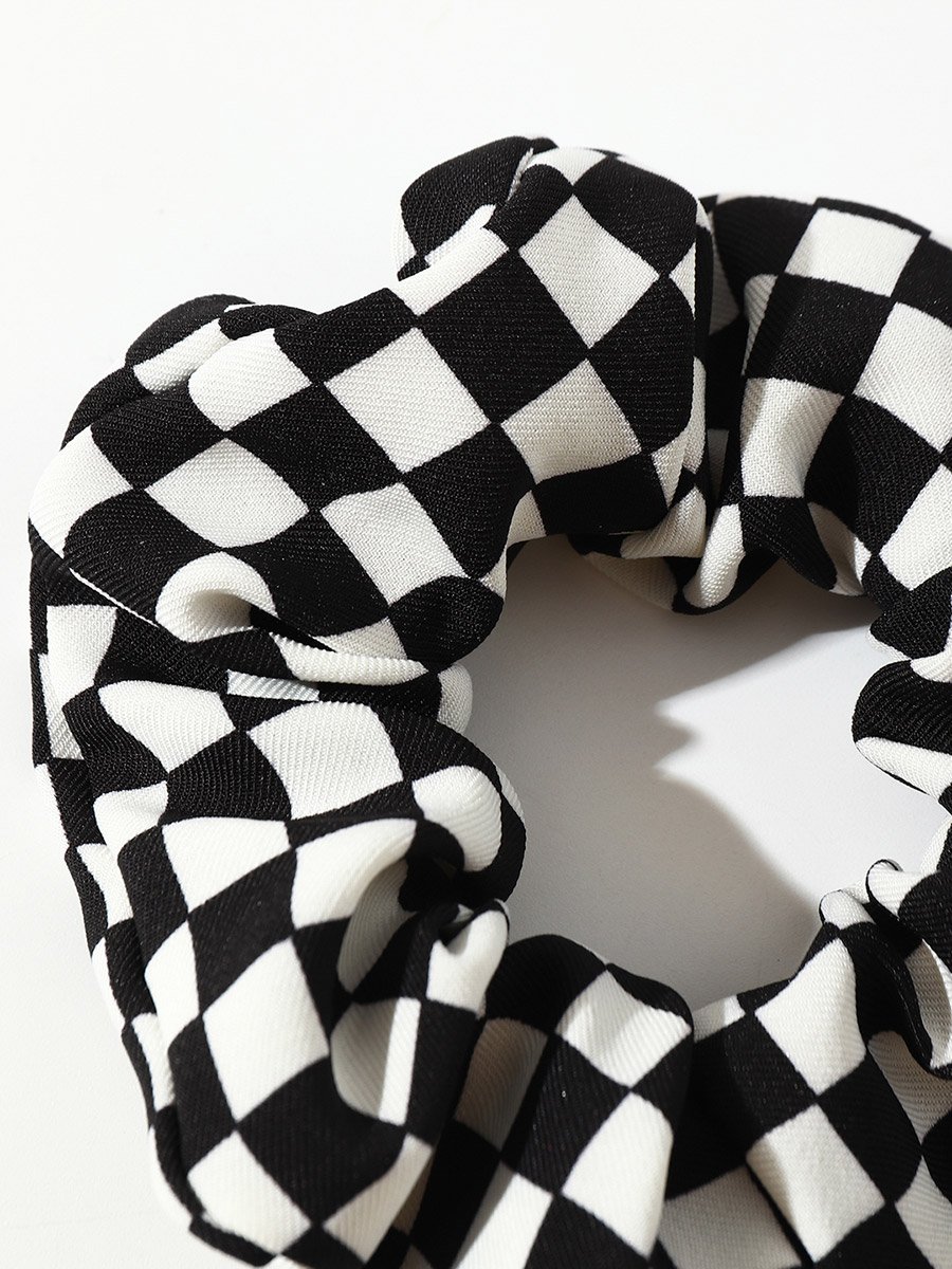 Set of 3 - Checked Hair Tie