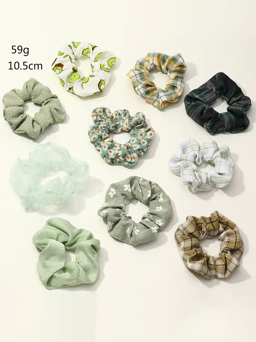 Set of 10 - Printed Hair Tie