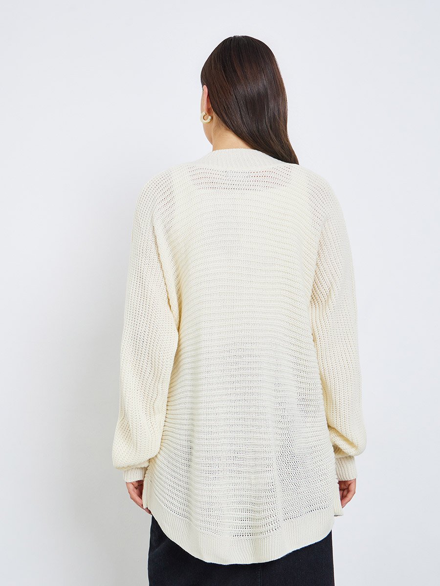 Oversized Chunky Knit Button Down Cardigan