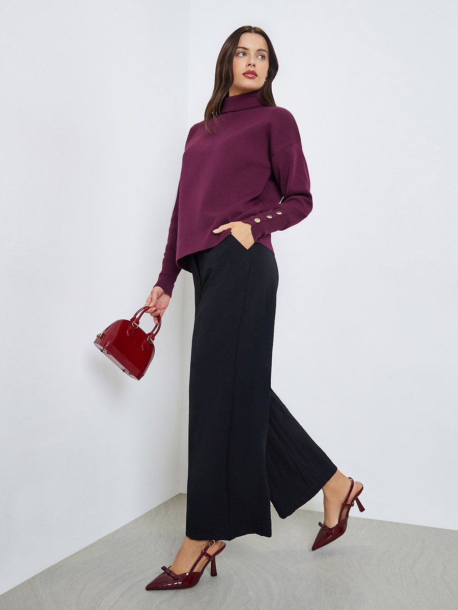 Oversized Short Length Turtle Neck Sweater
