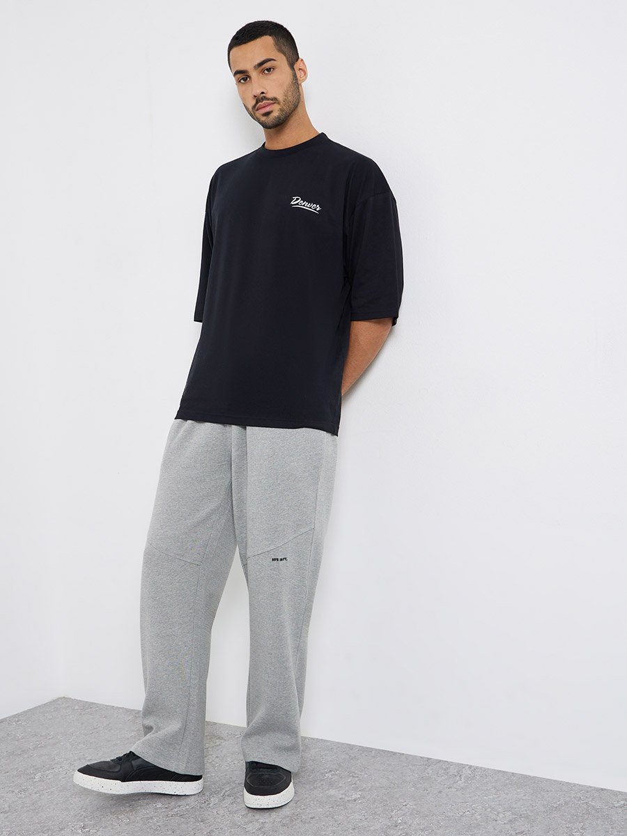 Men Grey Oversized Joggers