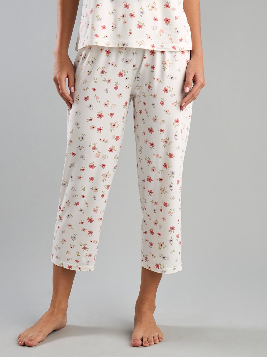 All-Over Floral Print T-Shirt and Pyjama Set