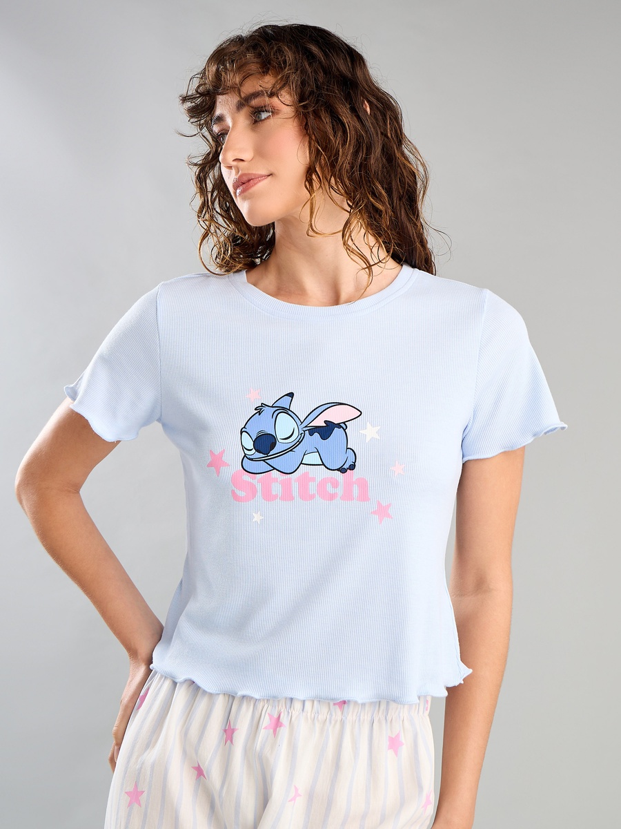 Stitch Print Pyjama Set