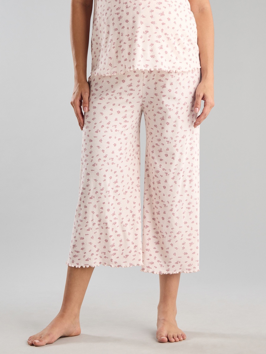 All-Over Floral Print Maternity T-Shirt and Pyjama Set