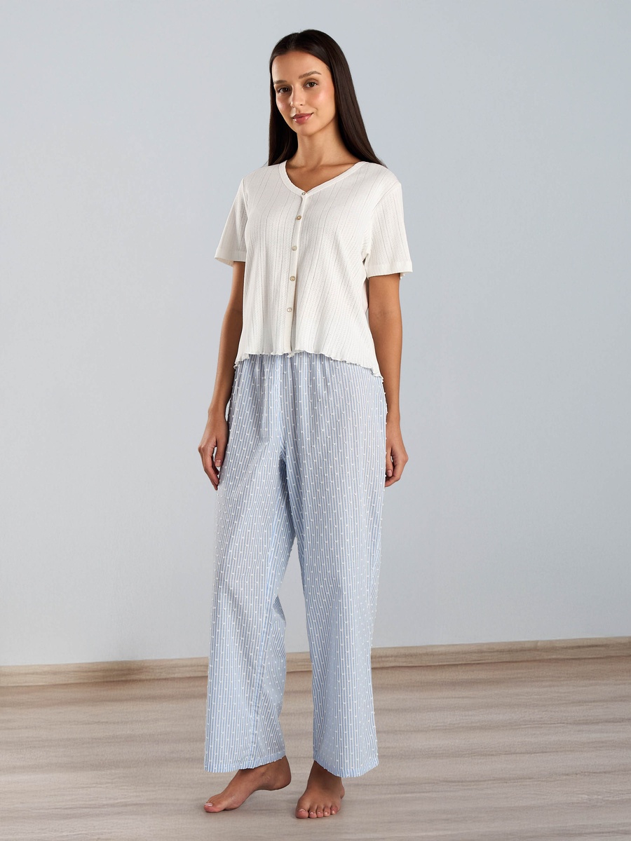 Striped Cotton Pyjama Set