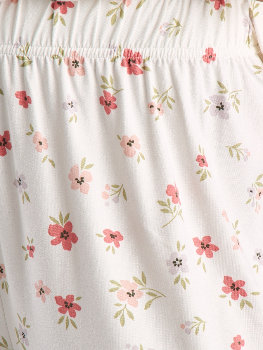 All-Over Floral Print T-Shirt and Pyjama Set