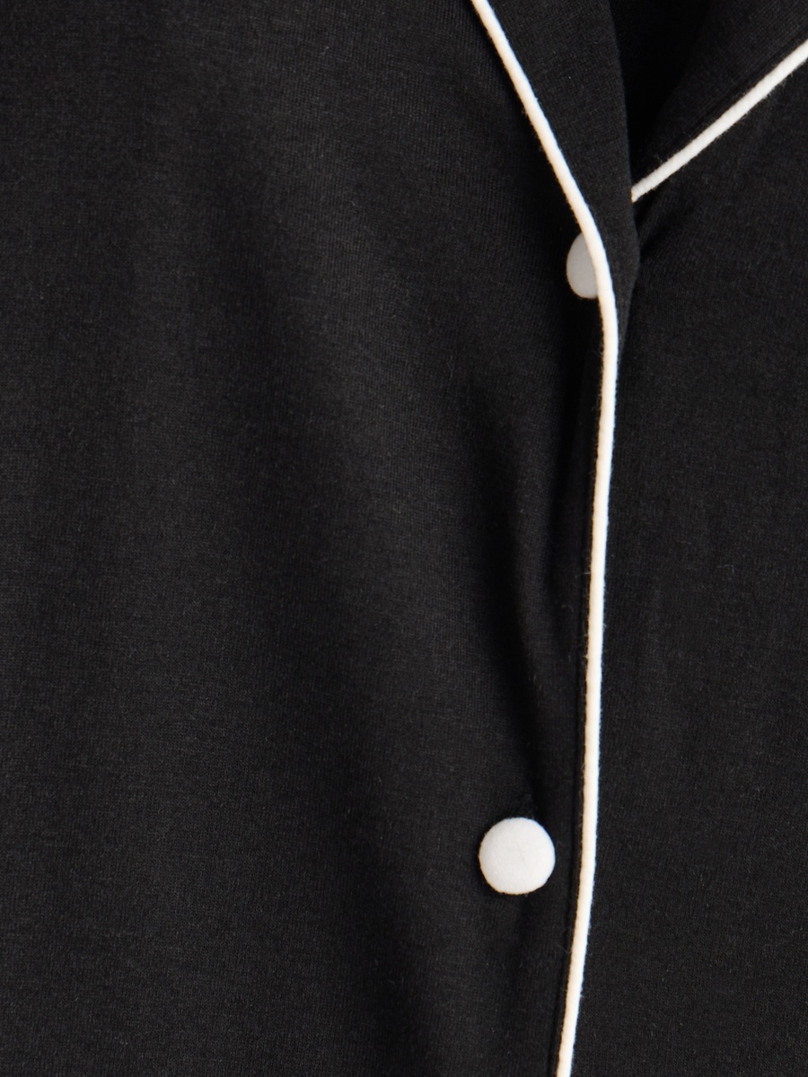 Contrast Piping Detail Sleepshirt
