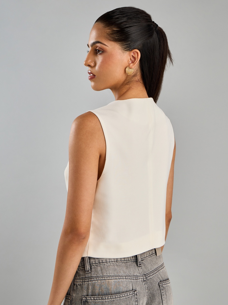 Fitted Double Fabric Waistcoat